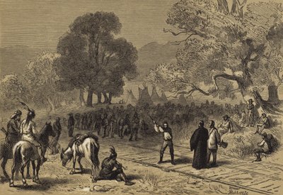 Finalización del ferrocarril del Pacífico de after Felix Octavius Carr Darley