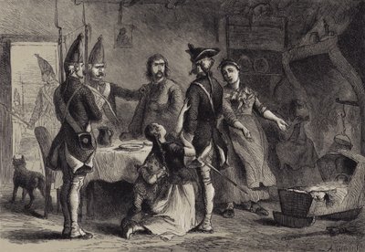 Conscripción de soldados alemanes para el servicio en América de after Felix Octavius Carr Darley