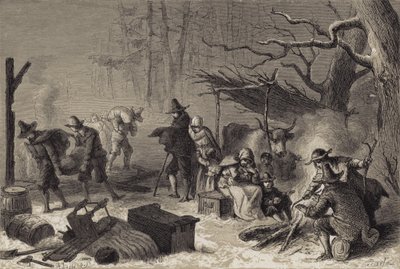 Colonos ingleses en América de after Felix Octavius Carr Darley