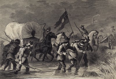 La retirada de Lee después de la batalla de Gettysburg de after Felix Octavius Carr Darley