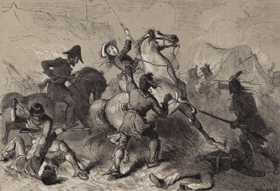 La señora Heald y los salvajes en Chicago de after Felix Octavius Carr Darley