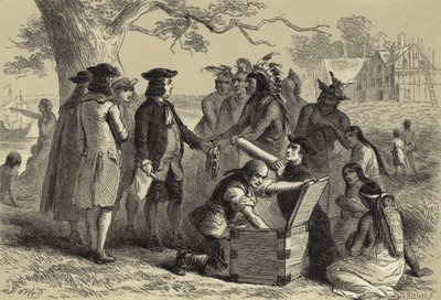 El tratado de Penn con los indios de after Felix Octavius Carr Darley
