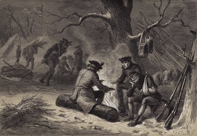 Las tropas americanas en Valley Forge de after Felix Octavius Carr Darley