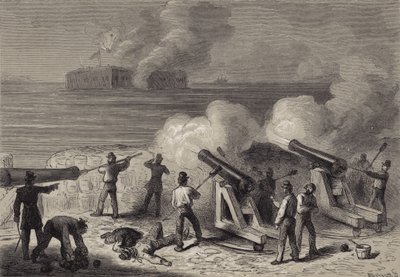 El ataque a Fort Sumter de after Felix Octavius Carr Darley