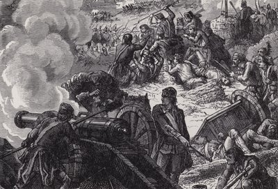 La batalla de Bunker Hill de after Felix Octavius Carr Darley