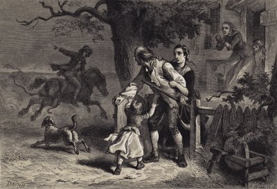 La llamada a las armas de after Felix Octavius Carr Darley