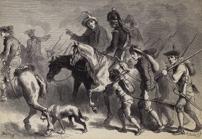 Levantamiento de los campesinos de Nueva Inglaterra de after Felix Octavius Carr Darley