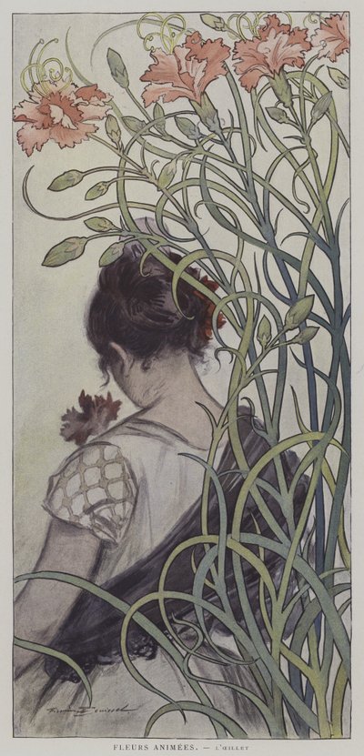 Flores animadas: el clavel de after Firmin Bouisset