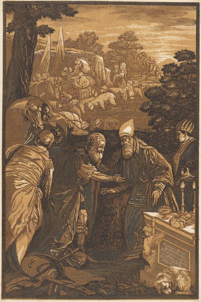 Melquisedec bendiciendo a Abraham de after Francesco Bassano II John Baptist Jackson