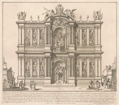 La Segunda Máquina para la Chinea de 1746: Los territorios del Reino de Nápoles de after Francisco Preciado de la Vega Miguel