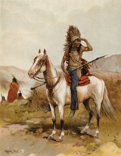 Un jefe indio sioux de after Frank Feller