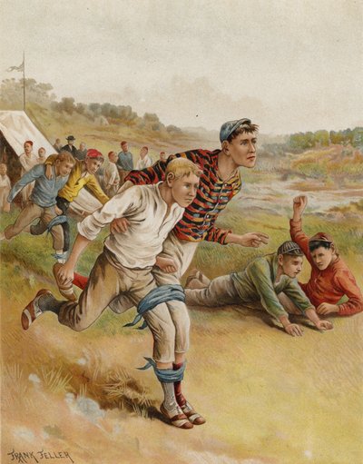 Una carrera de tres piernas de after Frank Feller