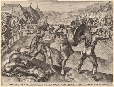Batalla de los Horacios y los Curiacios de after Frans Floris I