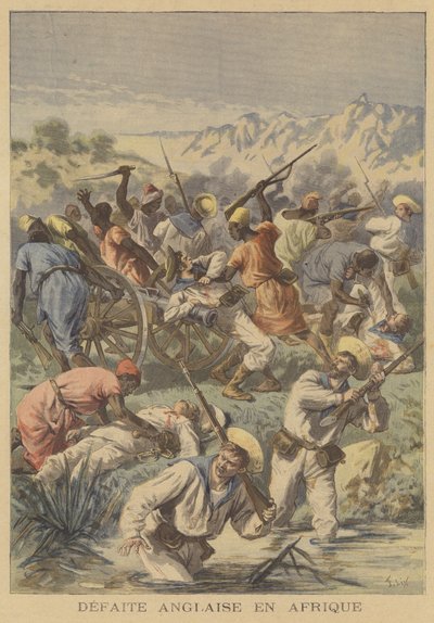 Una derrota británica en África de after Frederic Theodore Lix