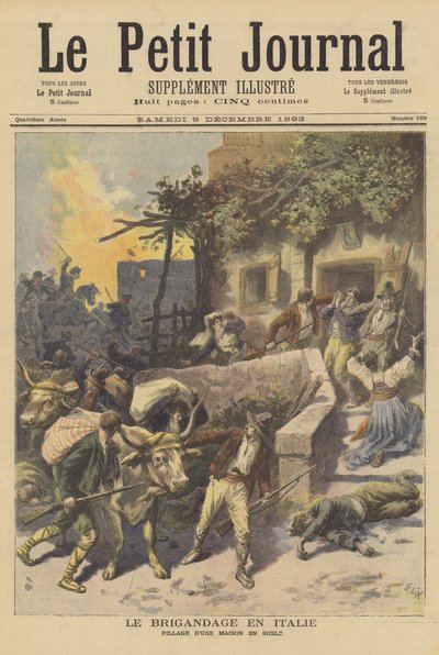 Bandidaje en Italia de after Frederic Theodore Lix
