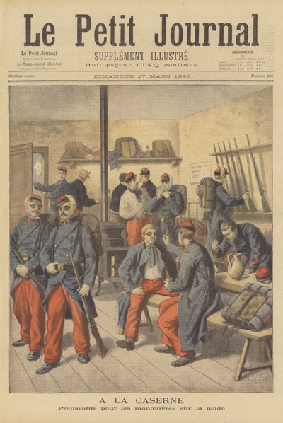 Soldados franceses en sus barracas de after Frederic Theodore Lix