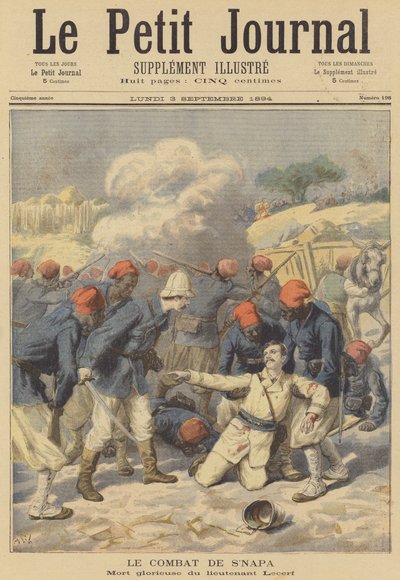 La batalla de SNapa, Alto Níger de after Frederic Theodore Lix