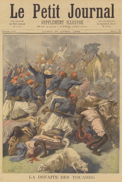 La derrota de los tuareg de after Frederic Theodore Lix