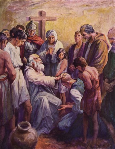La conversión y bendición de Apoecides de after Frederick Coffay Yohn