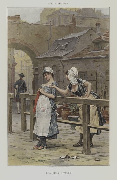 Les Deux Rivales de after Frederik Hendrik Kaemmerer
