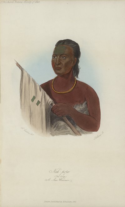 Nah-pope, La Sopa, Un Guerrero Sac (aguafuerte) de after George Catlin