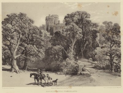 Castillo de Naworth, Cumberland de after George Cattermole