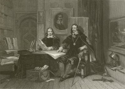 El rey y Hyde en Oxford de after George Cattermole