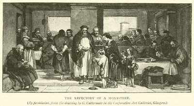 El refectorio de un monasterio de after George Cattermole