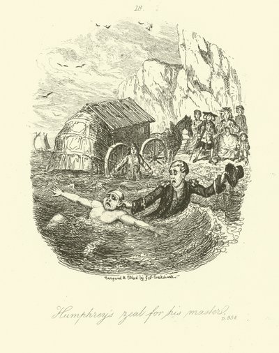 Ilustración para Humphry Clinker de Tobias Smollett de after George Cruikshank