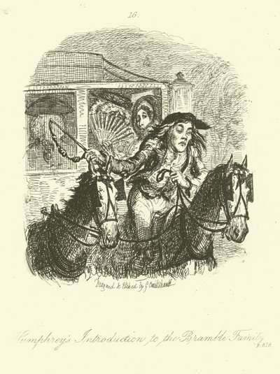 Ilustración para Humphry Clinker de Tobias Smollett de after George Cruikshank