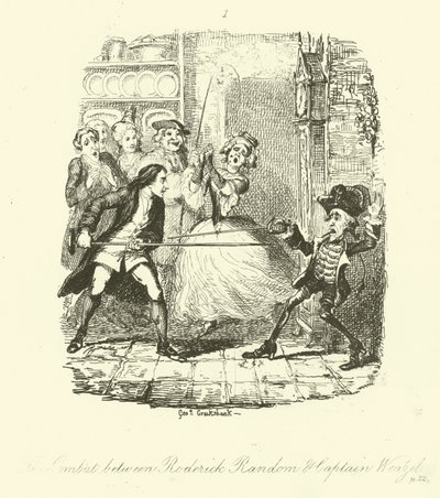 Ilustración para Roderick Random de Tobias Smollett de after George Cruikshank