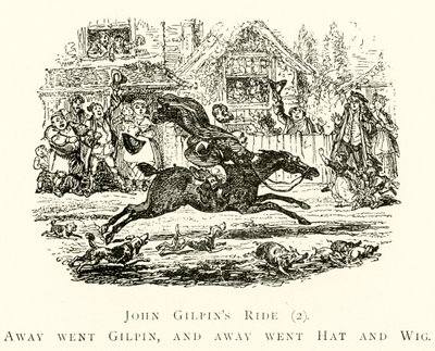 El paseo de John Gilpin (2), Se fue Gilpin, y se fueron el sombrero y la peluca de after George Cruikshank