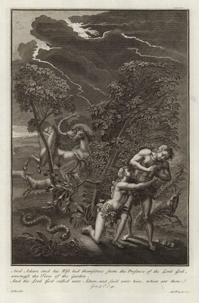 Adán y Eva, La Caída de after Gerard Hoet