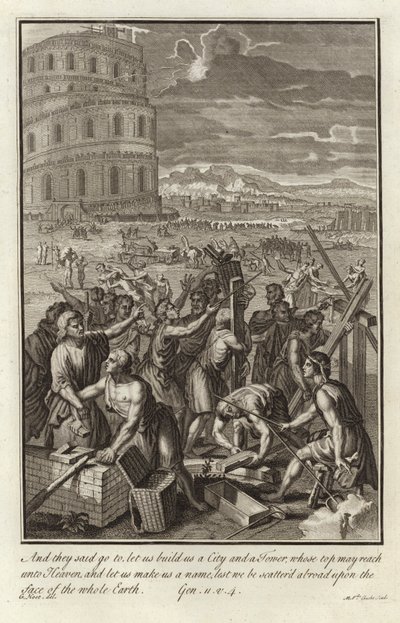 La Torre de Babel de after Gerard Hoet
