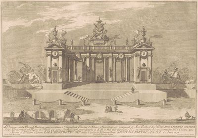 La Prima Macchina para la Chinea de 1757: La Columnata del Liceo Ateniense de after Giuseppe Palazzi Giuseppe Pozzi after Paolo Posi