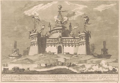 La Segunda Máquina para la Chinea de 1757: La Fortaleza de Cockaigne de after Giuseppe Palazzi Giuseppe Pozzi after Paolo Posi