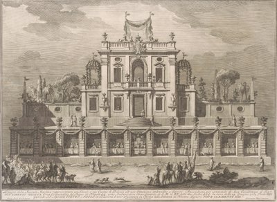 La Segunda Máquina para la Chinea de 1762: Un Kiosco, o Casa de Placer en Estilo Otomano de after Giuseppe Palazzi Giuseppe Vasi after Paolo Posi