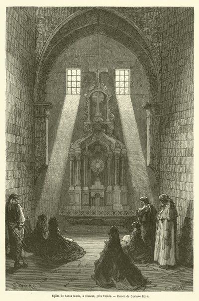 Iglesia de Santa María, en Illescas, cerca de Toledo de Gustave after Dore