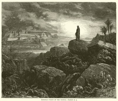 Visión del templo de Ezequiel, Ezequiel, xl, 2 de Gustave after Dore