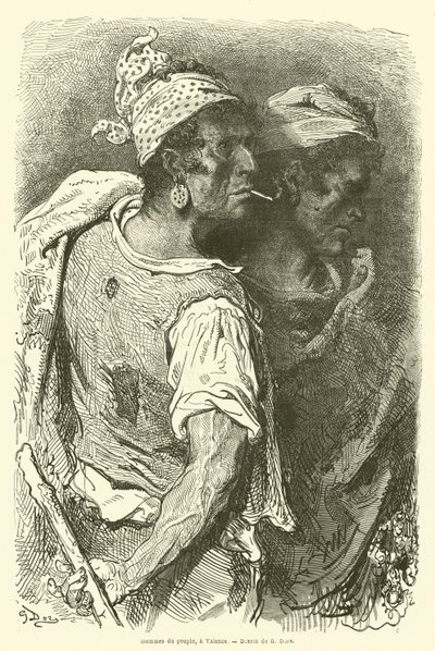 Hombres del pueblo, en Valencia de Gustave after Dore
