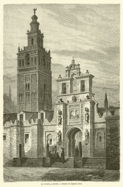 La Giralda, en Sevilla de Gustave after Dore
