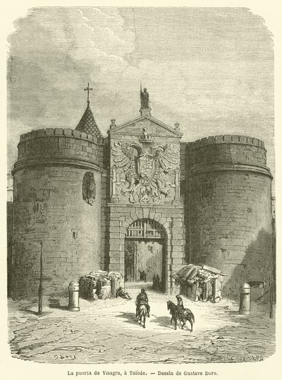 La puerta de Visagra, en Toledo de Gustave after Dore