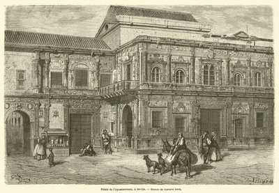 Palacio del Ayuntamiento, en Sevilla de Gustave after Dore