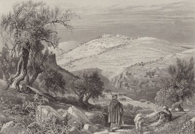 El ascenso de Olivet de after Harry Fenn