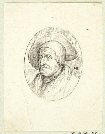 Retrato imaginario de un anciano con sombrero de after Hendrick Goltzius