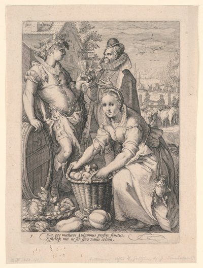 Las Cuatro Estaciones (Otoño) de after Hendrik Goltzius