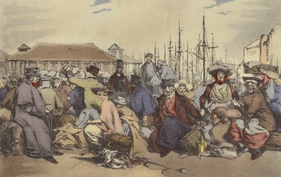 Mercado de pescado de after Henri Bonaventure Monnier