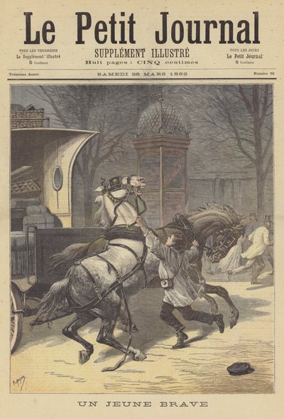 Un joven valiente de after Henri Meyer