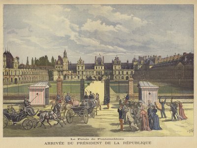 Llegada del Presidente de Francia al Palacio de Fontainebleau de after Henri Meyer