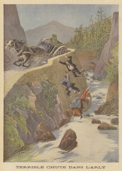 Accidente de carruaje junto al río Arly de after Henri Meyer
